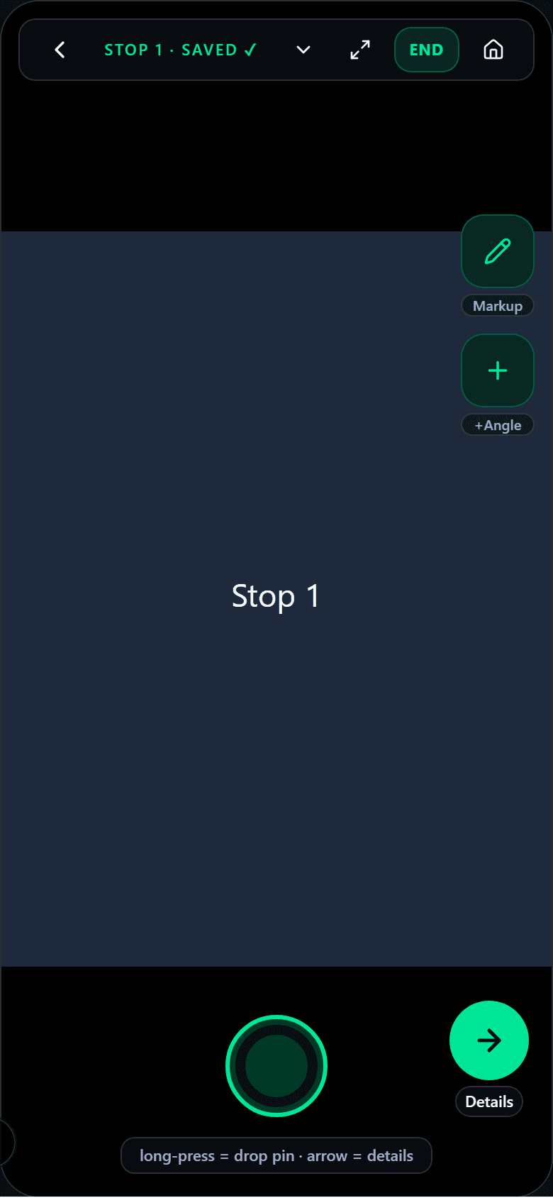 Tap the shutter — that's a stop